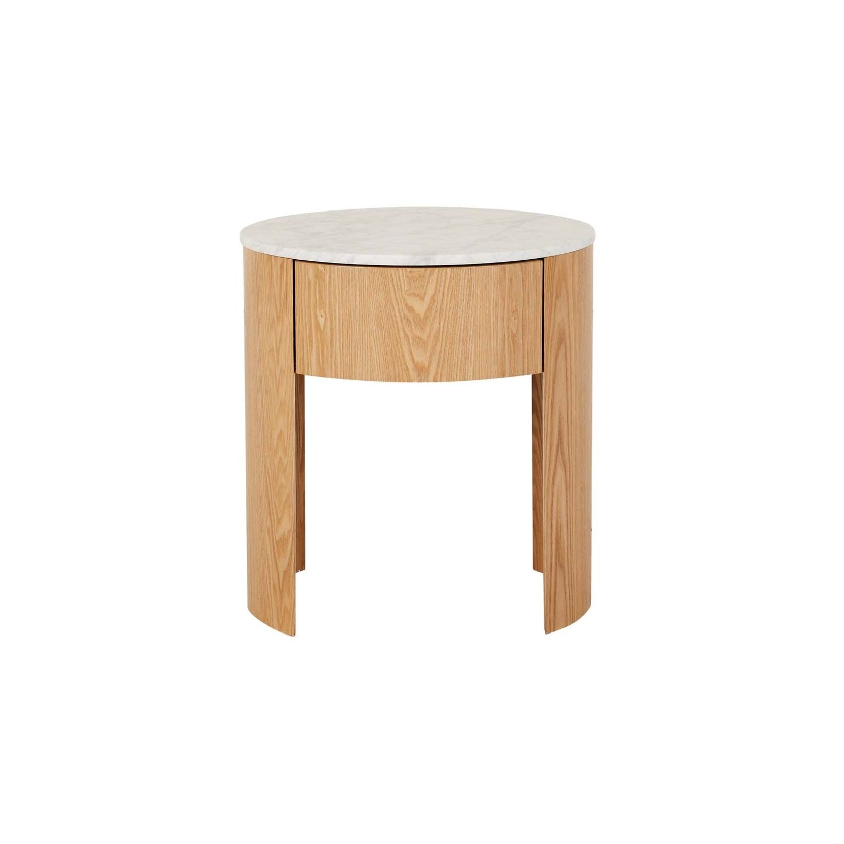 Oberon Crescent Marble Bedside gallery detail image
