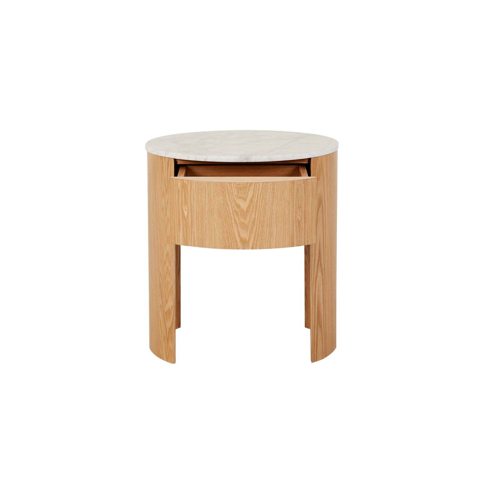 Oberon Crescent Marble Bedside gallery detail image