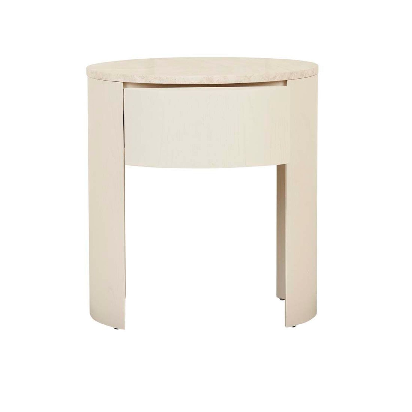 Oberon Crescent Marble Bedside gallery detail image