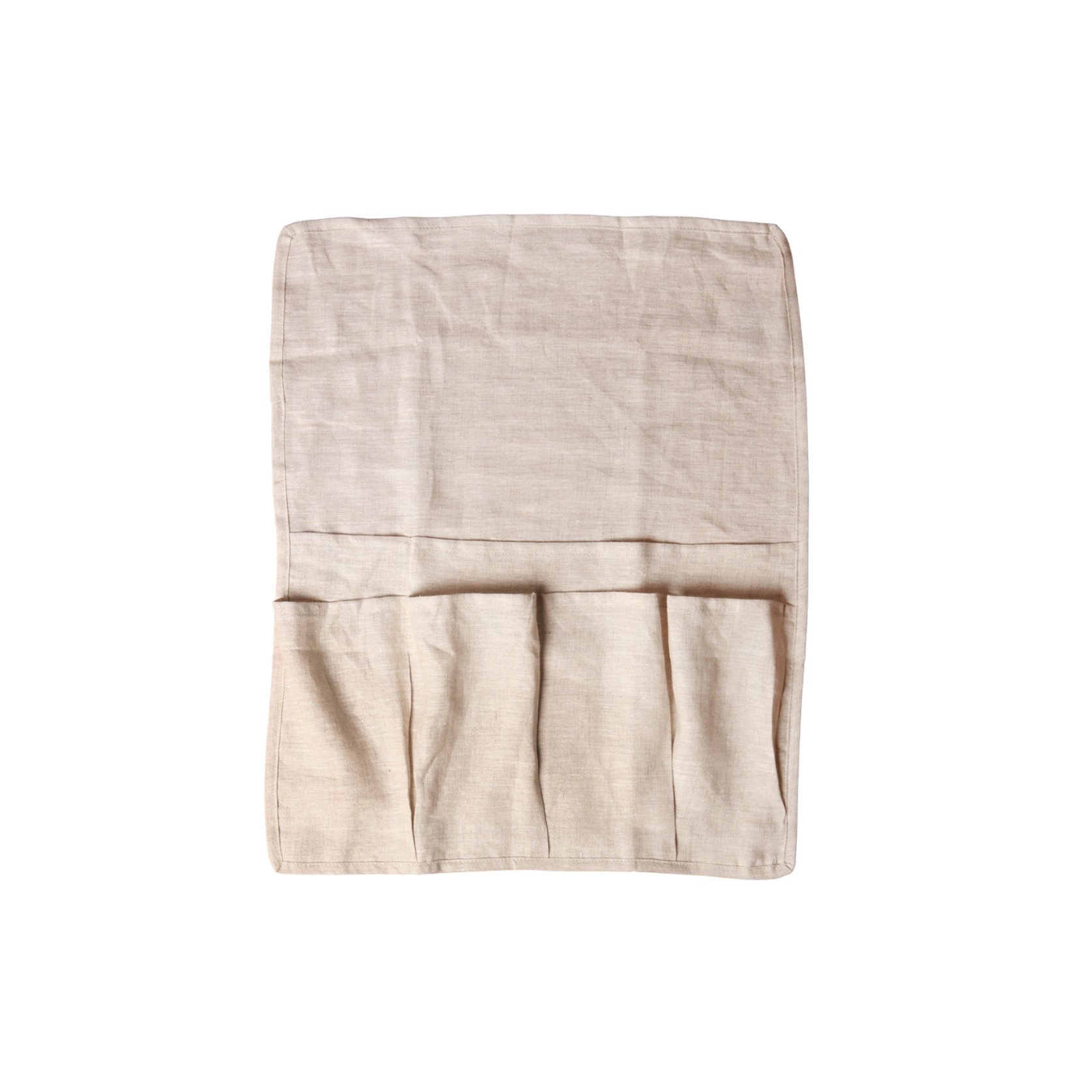 100% French Flax Linen Bedside Organiser- Natural Oat gallery detail image
