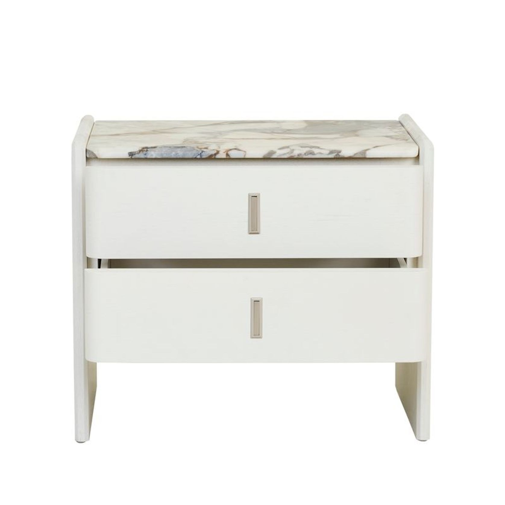 Pearce Marble 2 Drawer Bedside gallery detail image