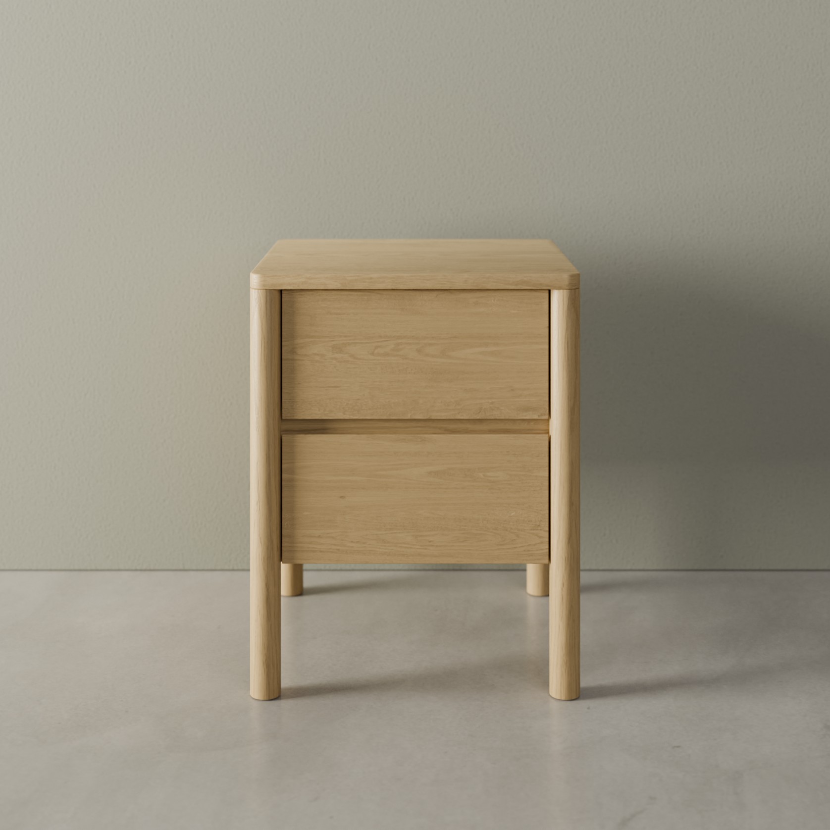 Nordica Bedside Table - Solid Oak gallery detail image