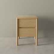 Nordica Bedside Table - Solid Oak gallery detail image