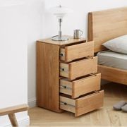 Manchester Natural Solid Oak Tall Bedside Table gallery detail image