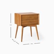 Mid-Century Closed Bedside Table gallery detail image