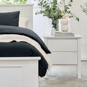 Myer White Bedside Table | Hardwood Frame gallery detail image