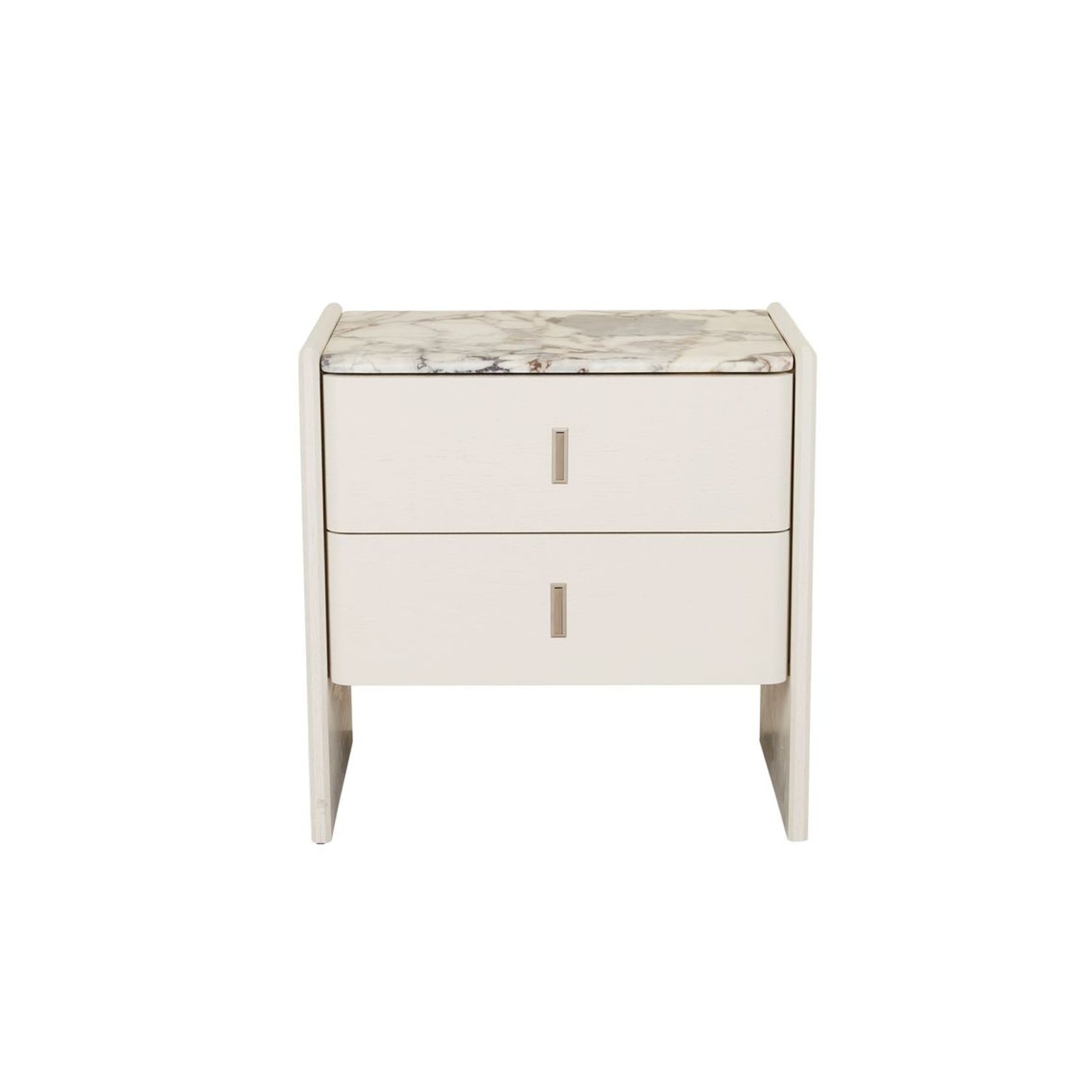Pearce Marble 2 Drawer Bedside gallery detail image