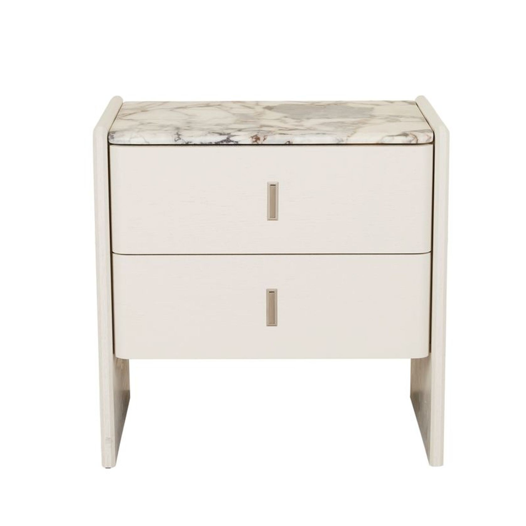 Pearce Marble 2 Drawer Bedside gallery detail image