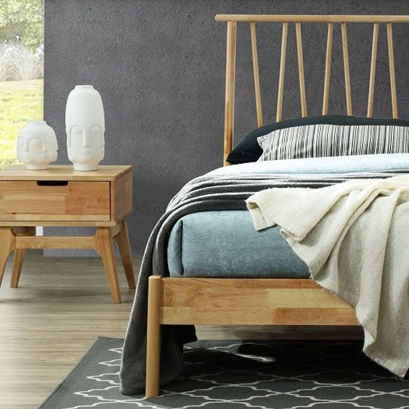 Paris Hardwood Bedside Table | Nightstand | Natural gallery detail image