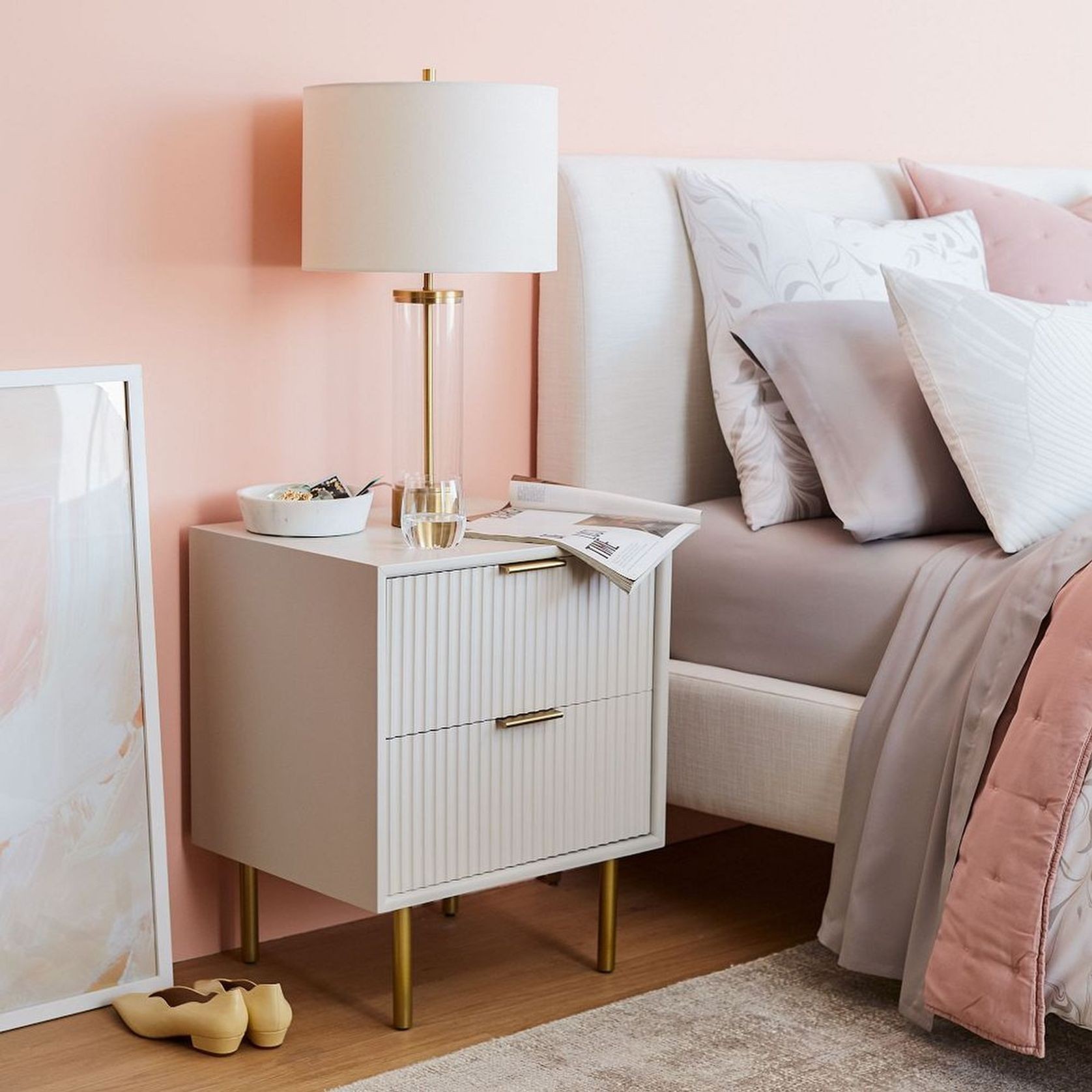 Quinn Closed 2-Drawer Bedside Table gallery detail image