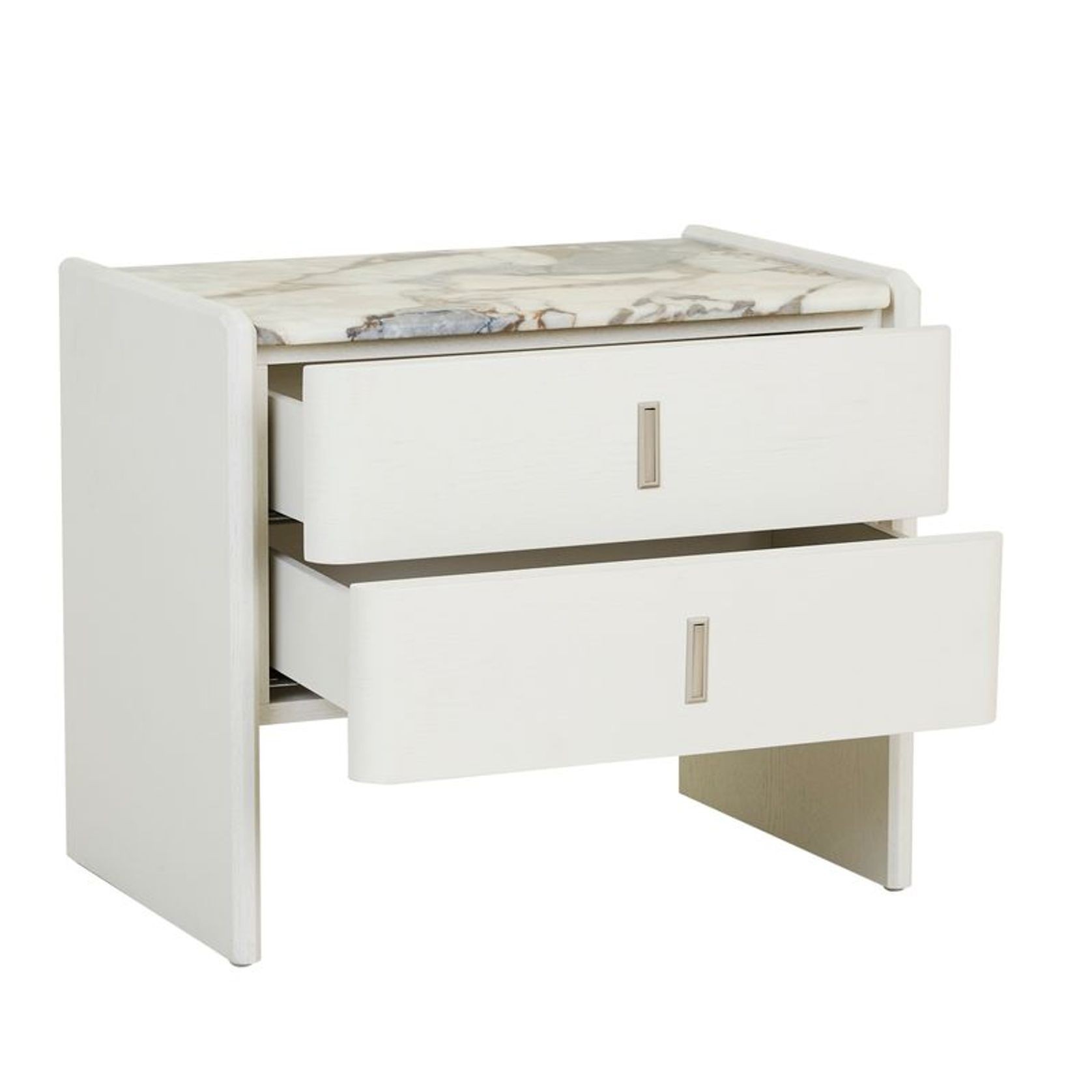 Pearce Marble 2 Drawer Bedside gallery detail image