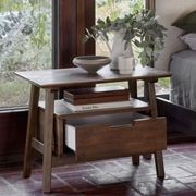 Rome Hardwood Bedside Table | Walnut gallery detail image