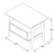 Rome Bedside Table | Natural Hardwood gallery detail image