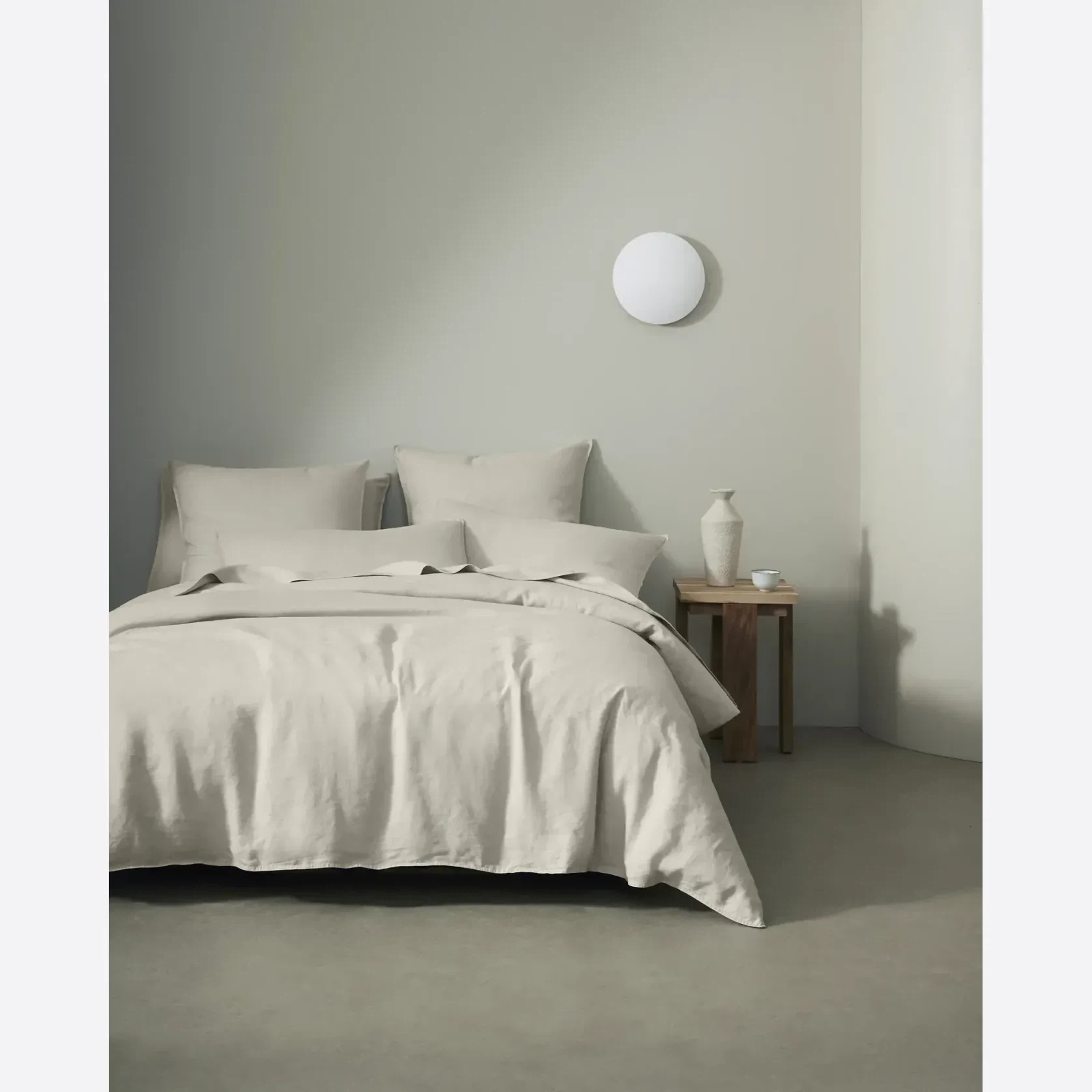 Ravello Linen Quilt Cover - Bone | Weave Home Bed Linen gallery detail image