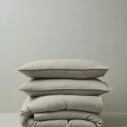 Ravello Linen Quilt Cover - Bone | Weave Home Bed Linen gallery detail image