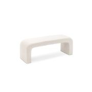 Harper 120cm Arch Bench Seat | Cream Bouclé gallery detail image