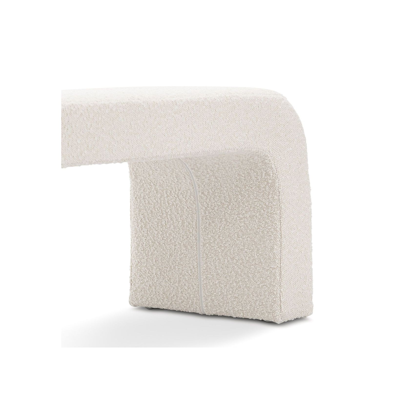 Harper 120cm Arch Bench Seat | Cream Bouclé gallery detail image