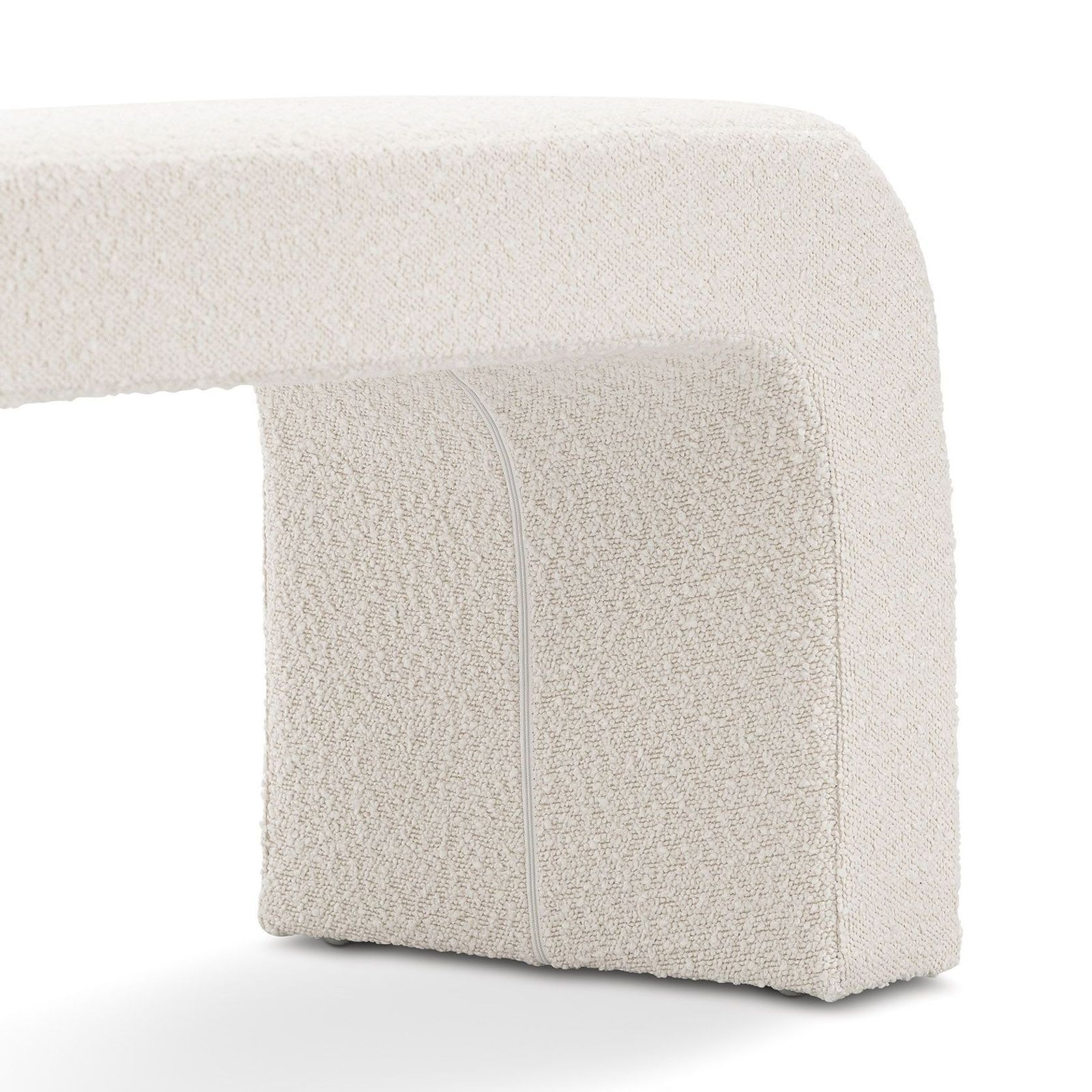 Harper 120cm Arch Bench Seat | Cream Bouclé gallery detail image
