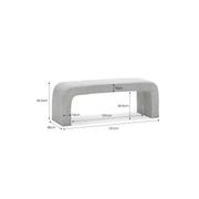 Harper 120cm Arch Bench Seat | Hail Grey gallery detail image