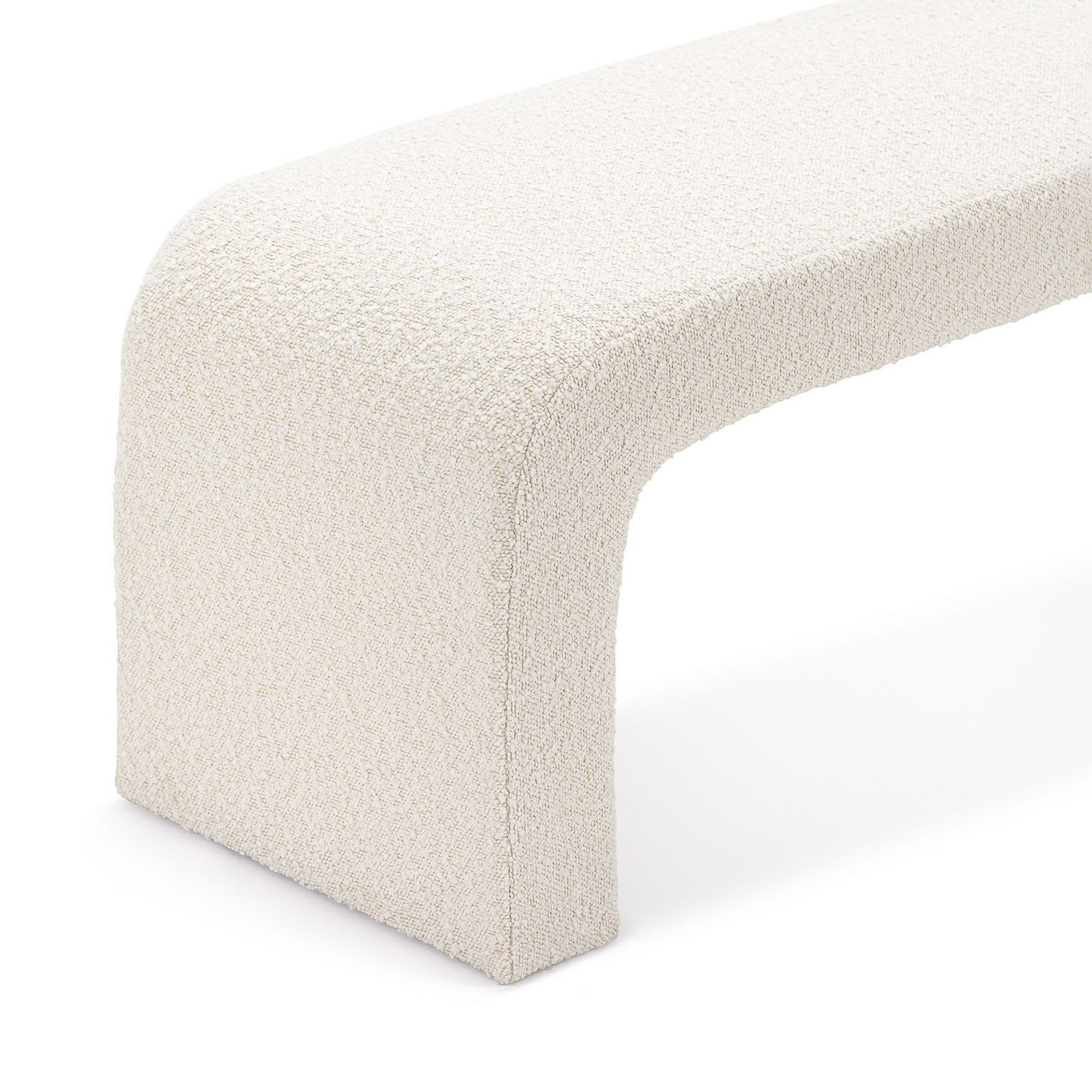 Harper 160cm Arch Bench Seat | Cream Bouclé gallery detail image