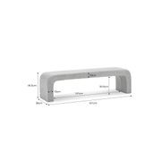 Harper 160cm Arch Bench Seat | Hail Grey gallery detail image