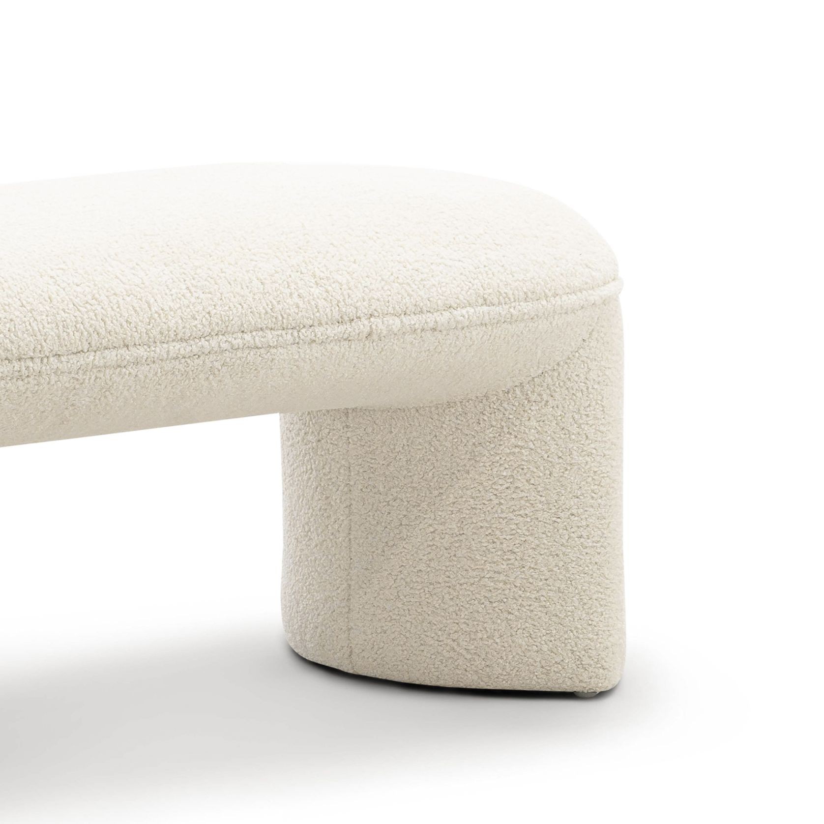 Remi 120cm Bench Seat | Teddy Cream gallery detail image