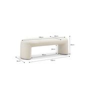 Remi 120cm Bench Seat | Teddy Cream gallery detail image