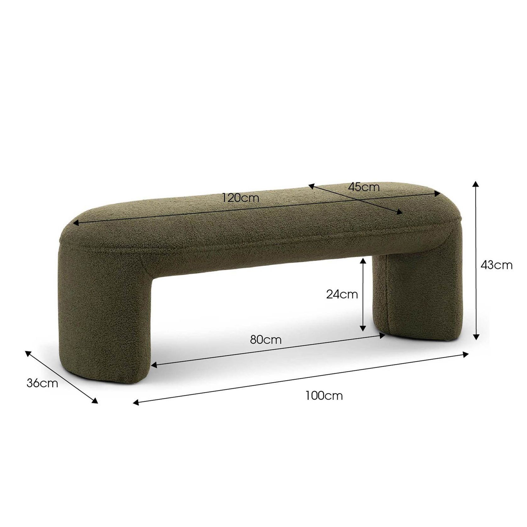 Remi 120cm Bench Seat | Teddy Moss gallery detail image