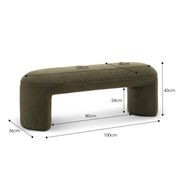 Remi 120cm Bench Seat | Teddy Moss gallery detail image
