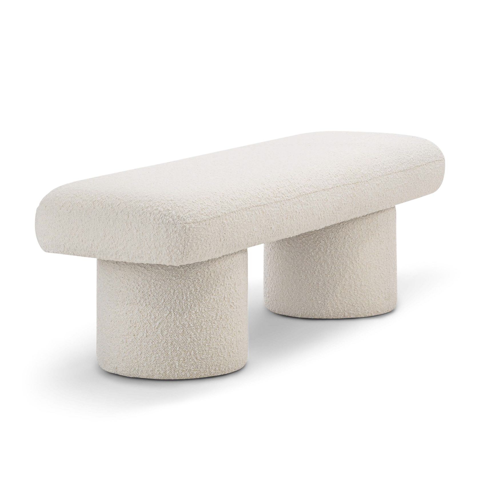 Nico 140cm Bench Seat | Cream Boucle gallery detail image