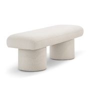 Nico 140cm Bench Seat | Cream Boucle gallery detail image