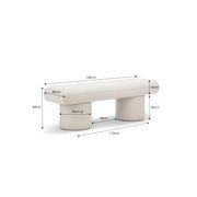 Nico 140cm Bench Seat | Cream Boucle gallery detail image