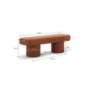 Nico 140cm Bench Seat | Rust Orange gallery detail image