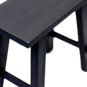 Rustico Reclaimed Teak Bench - Small, Black gallery detail image