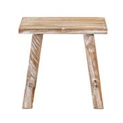 Rustico Reclaimed Teak Bench - Small, Whitewash gallery detail image