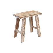 Rustico Reclaimed Teak Bench - Small, Whitewash gallery detail image
