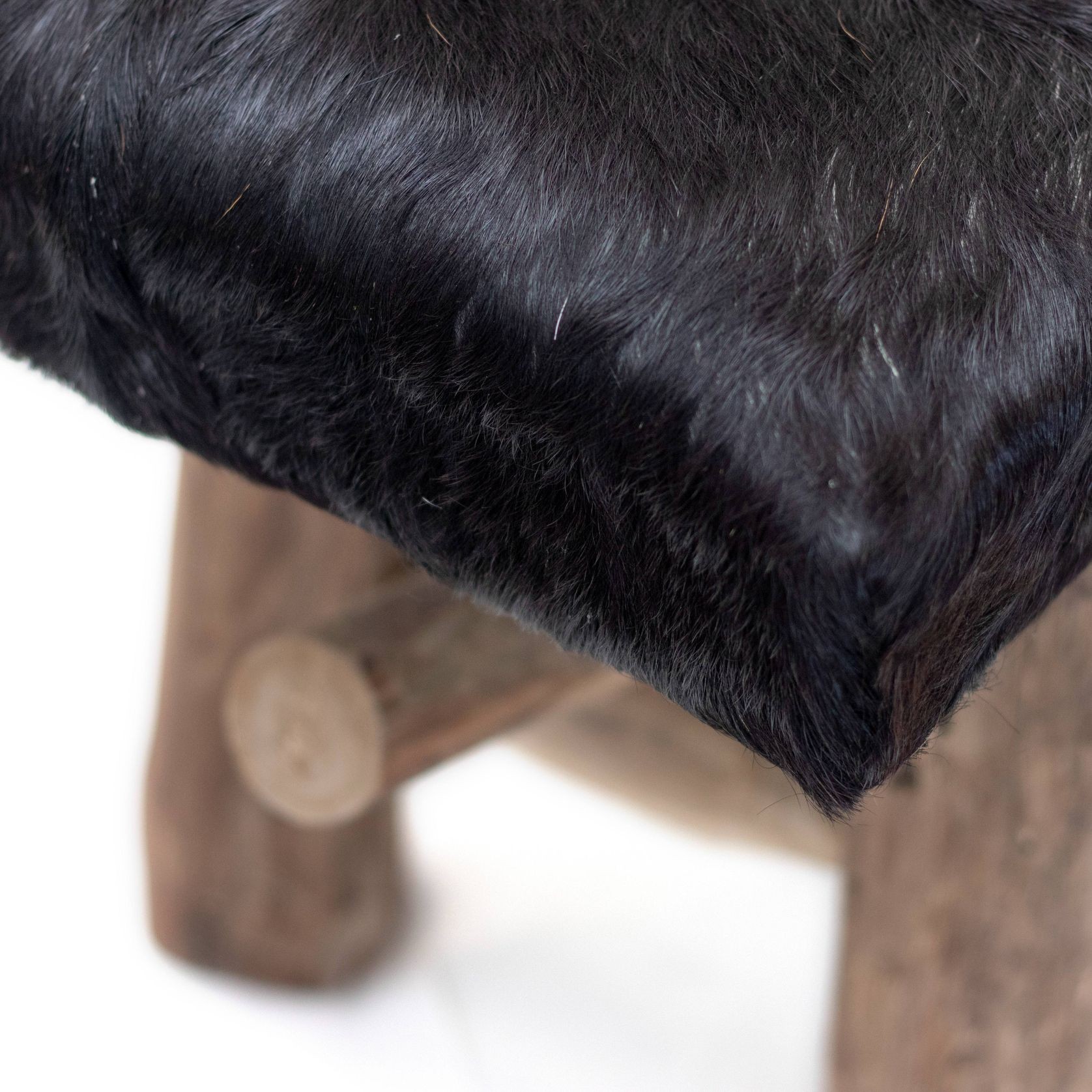 Rustico Leather & Teak Bench gallery detail image