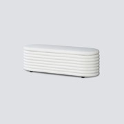 Channelled Boucle Storage Bench gallery detail image