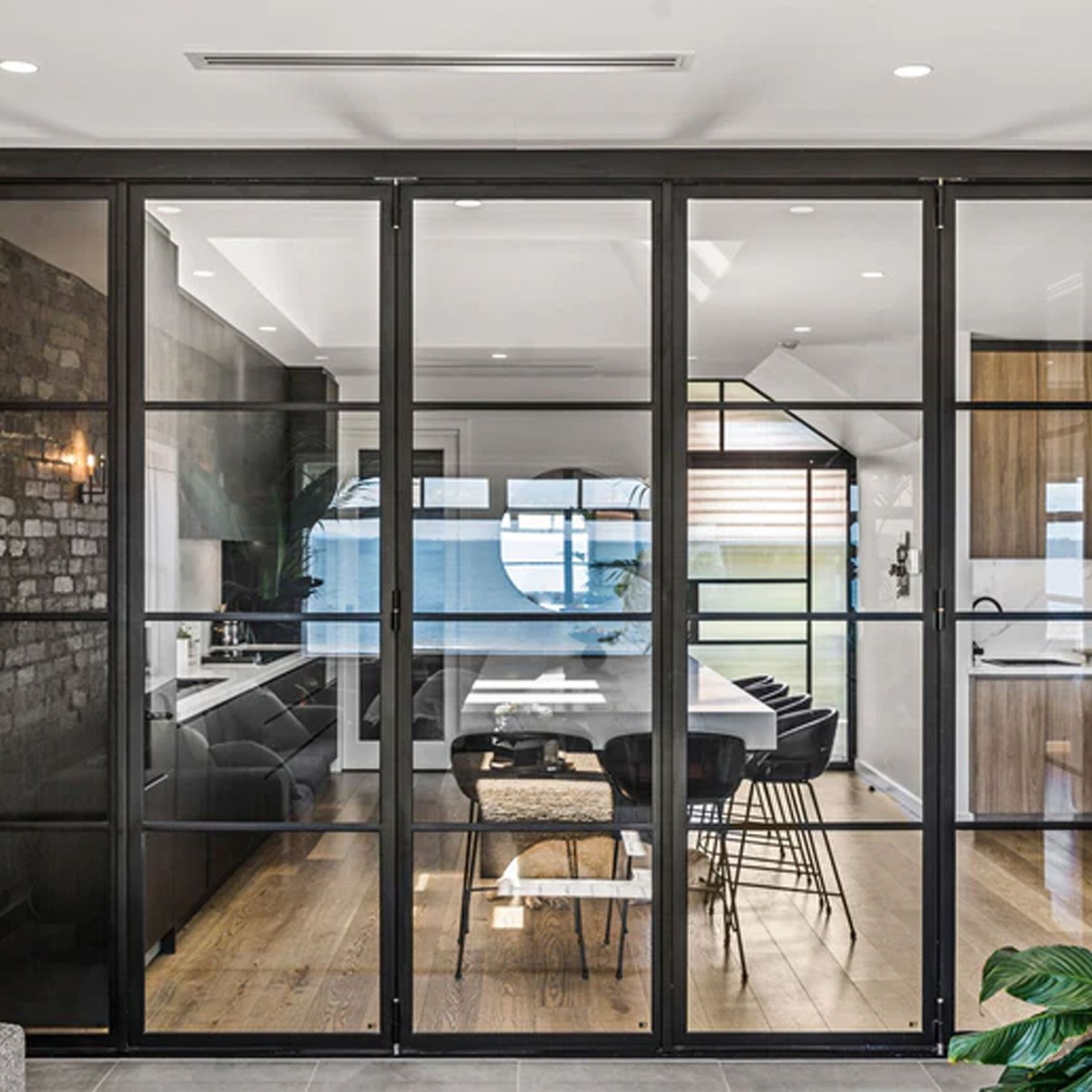 Steel Frame Glass Bifold Doors - Galvanised FPS50 gallery detail image