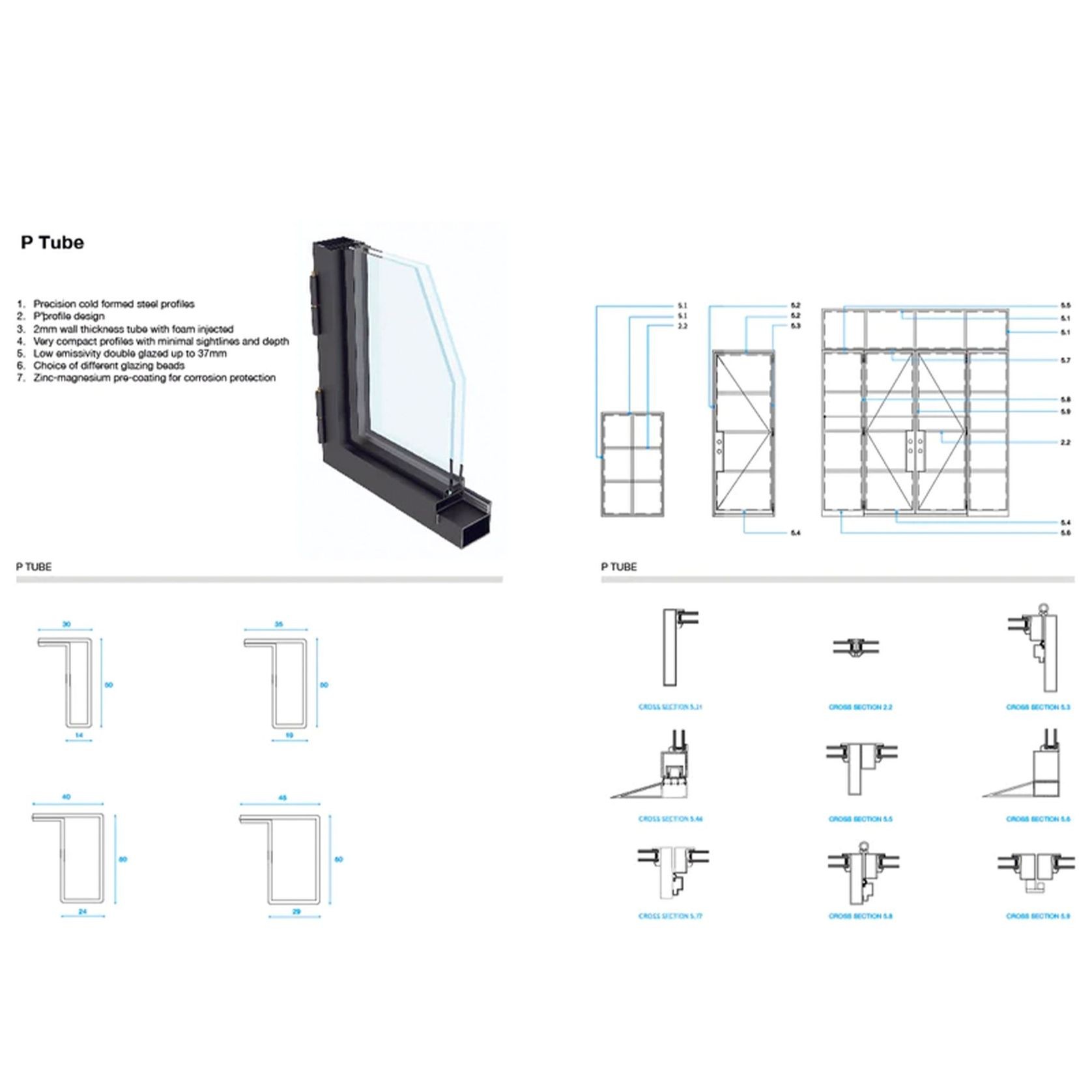 Steel Frame Glass Bifold Doors - Galvanised FPS50 gallery detail image