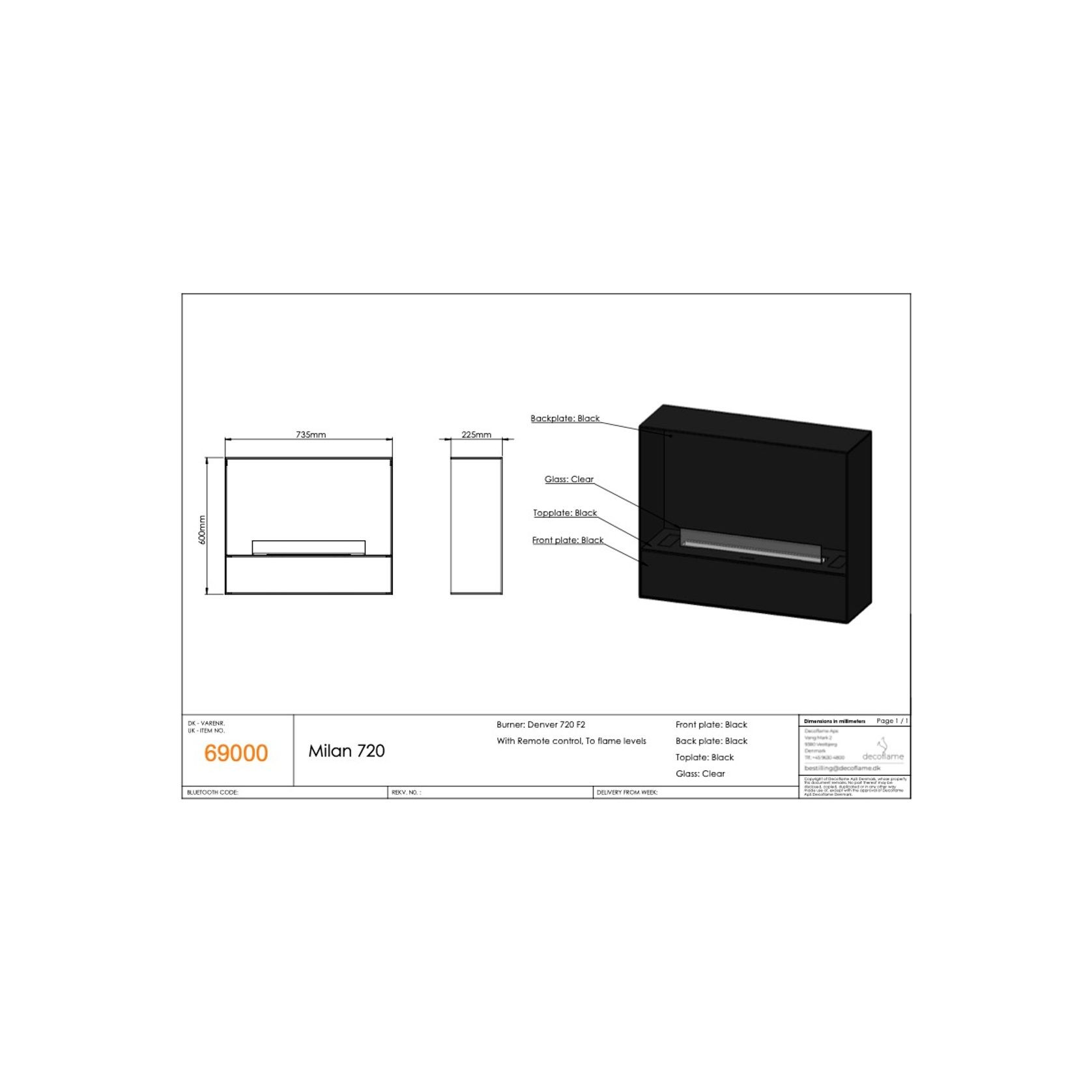 Decoflame Milan - Modular BEV Net Zero Fireplace 20.5hr gallery detail image