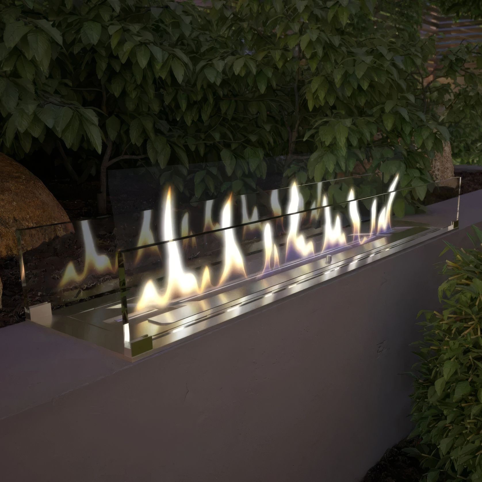 Decoflame BEV Outdoor Built-In Fireplace gallery detail image