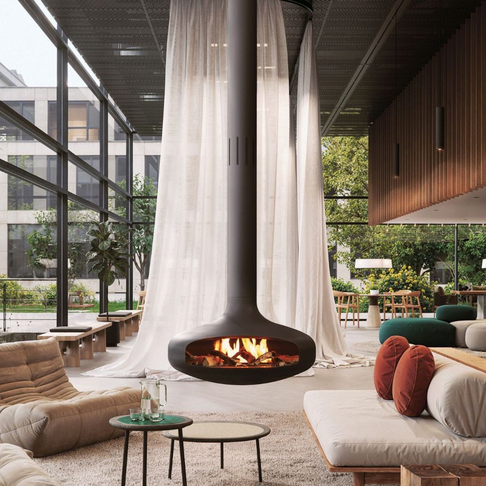 Domofocus Bioethanol Suspended Fireplace gallery detail image