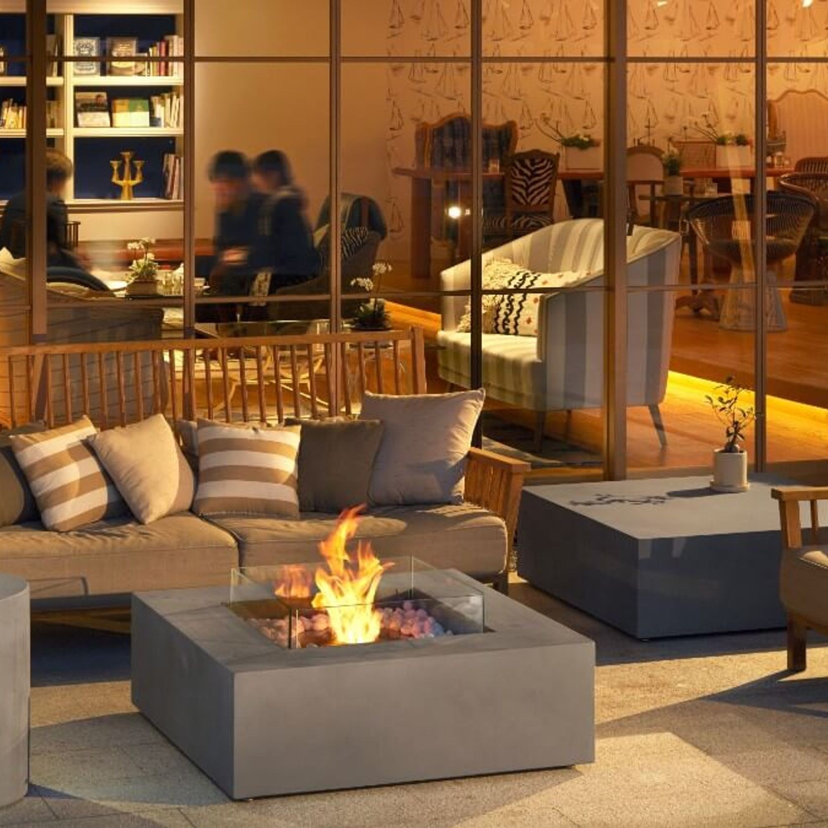 Base 40 Biofuel Outdoor Fireplace by EcoSmart+ gallery detail image