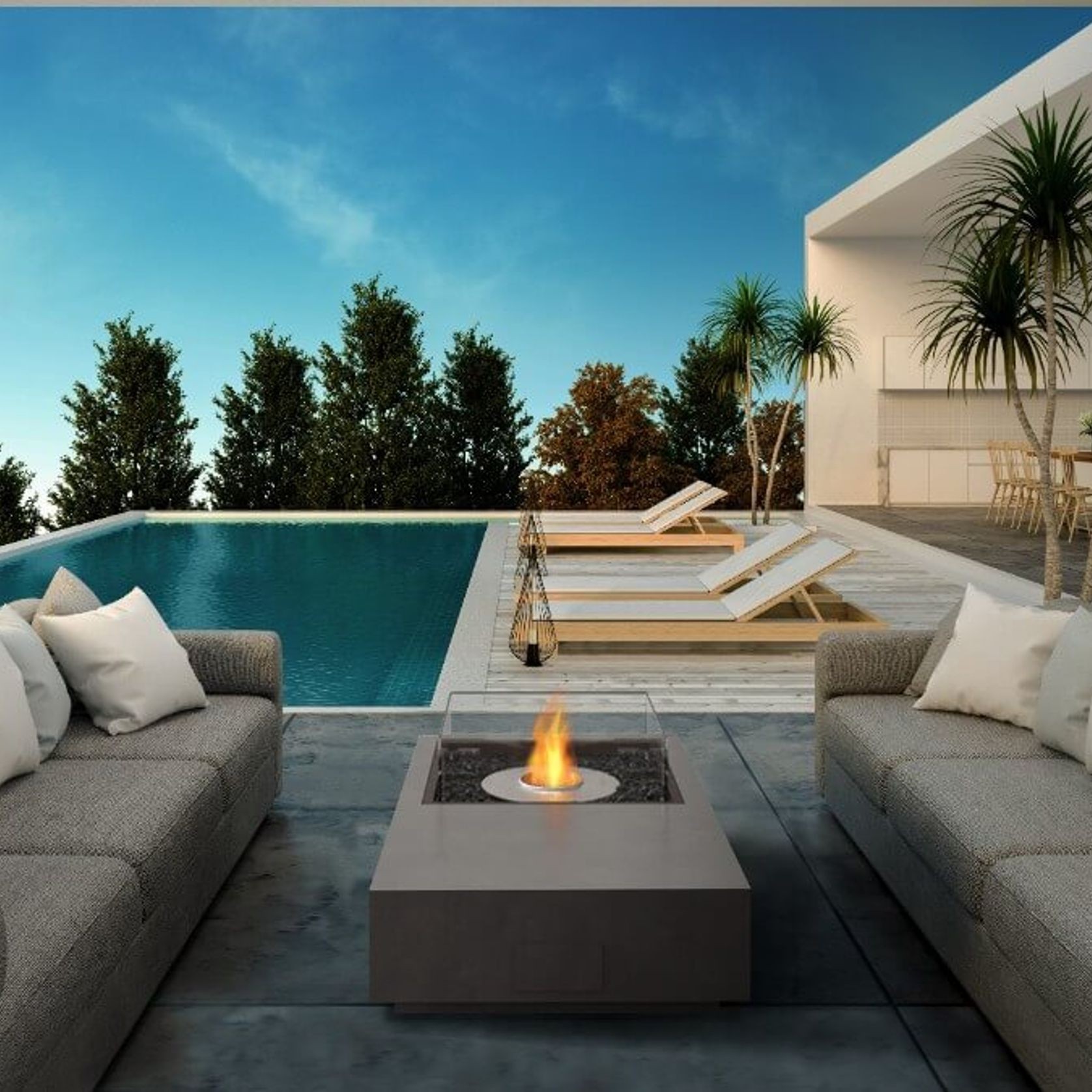 Manhattan 50 Biofuel Outdoor Fireplace by EcoSmart+ gallery detail image