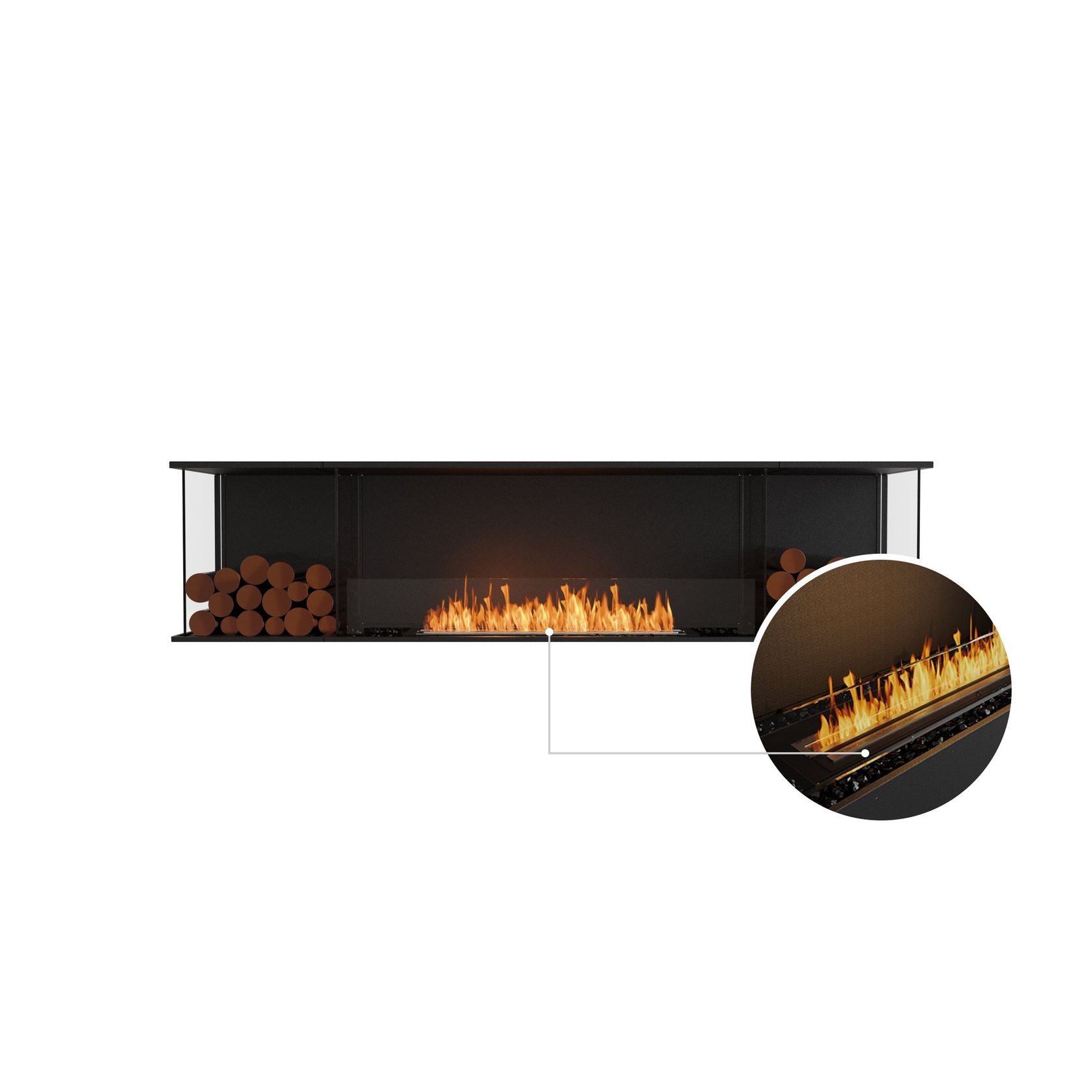 EcoSmart™ Flex 86BY.BX2 Bay Fireplace Insert gallery detail image