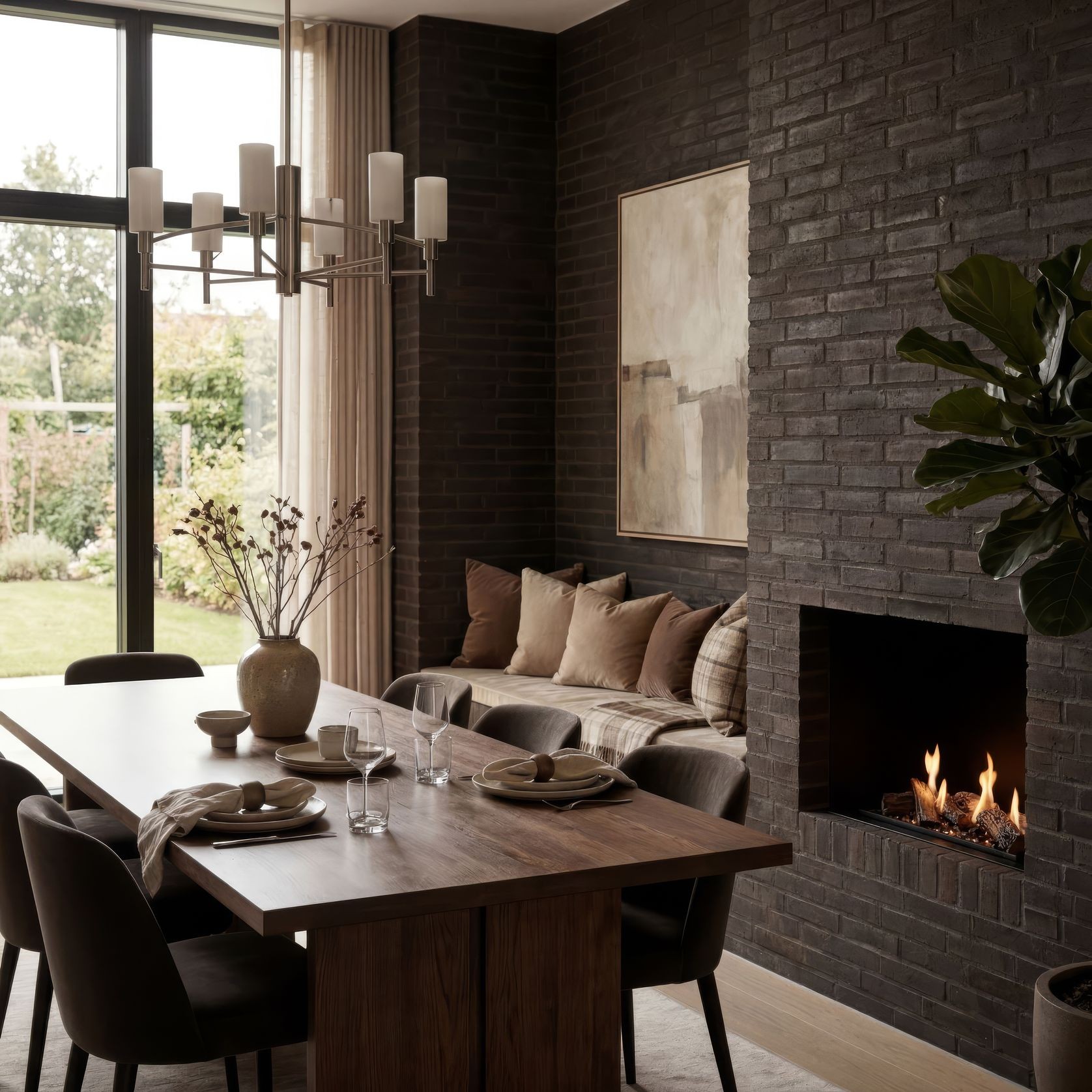 Decoflame BEV LogicWood Log Fireplace 20.5 Hr Burn Time gallery detail image