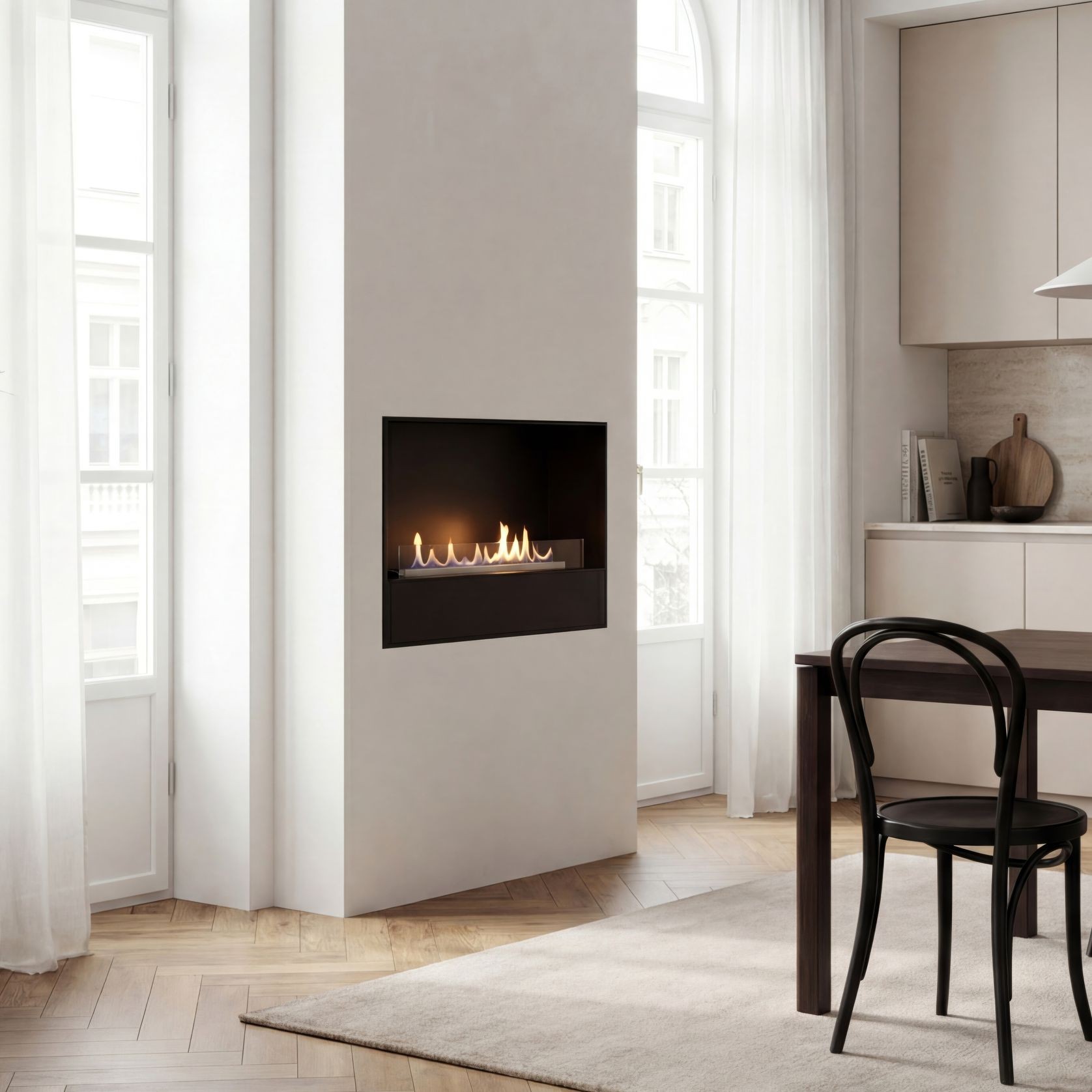 Decoflame Milan - Modular BEV Net Zero Fireplace 20.5hr gallery detail image