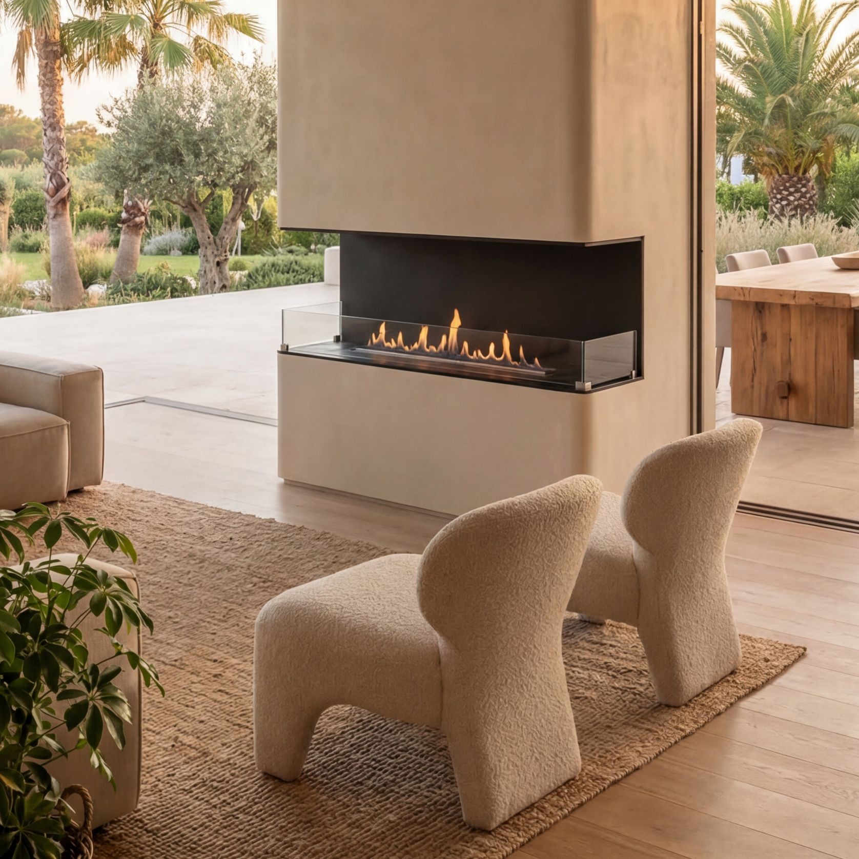 Decoflame Montreal Three-Sided BEV Net Zero Fireplace gallery detail image