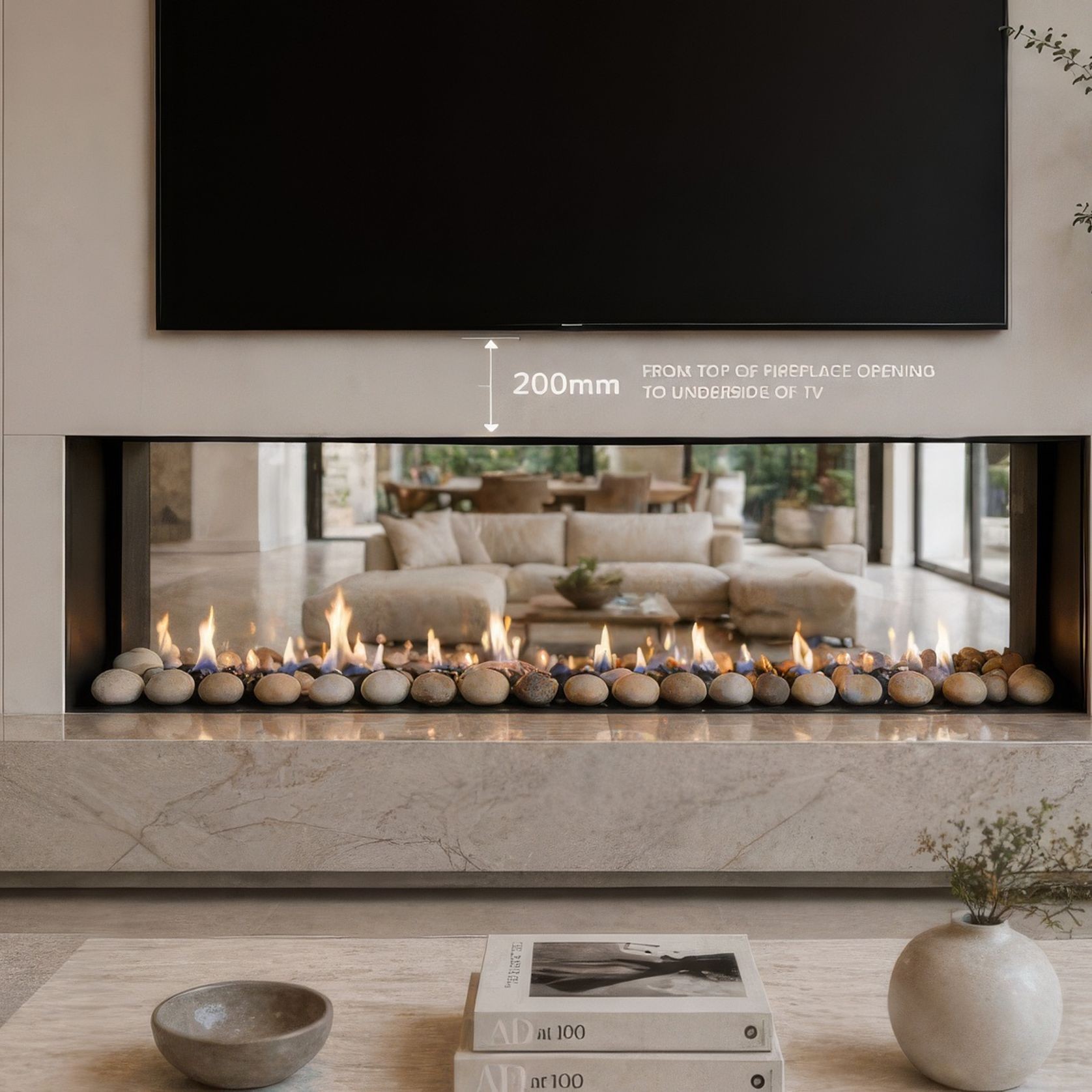 Phoenix Horizon Double Sided Fireplace gallery detail image